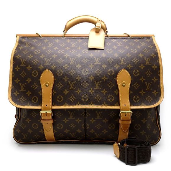 Louis Vuitton Monogram Saccious Brown 2WAY Bag Travel Bag - Picture 1 of 8